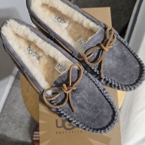 UGG Dakota Pewter Moccasin Slippers